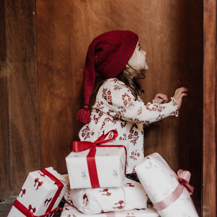 That's Mine Noel nissehue - Rhubarb - 100% Organic cotton Buy Alle||personale||Jul||alt minus sløjfe||Påskebundle||mette-sale||Winter 2025 here.