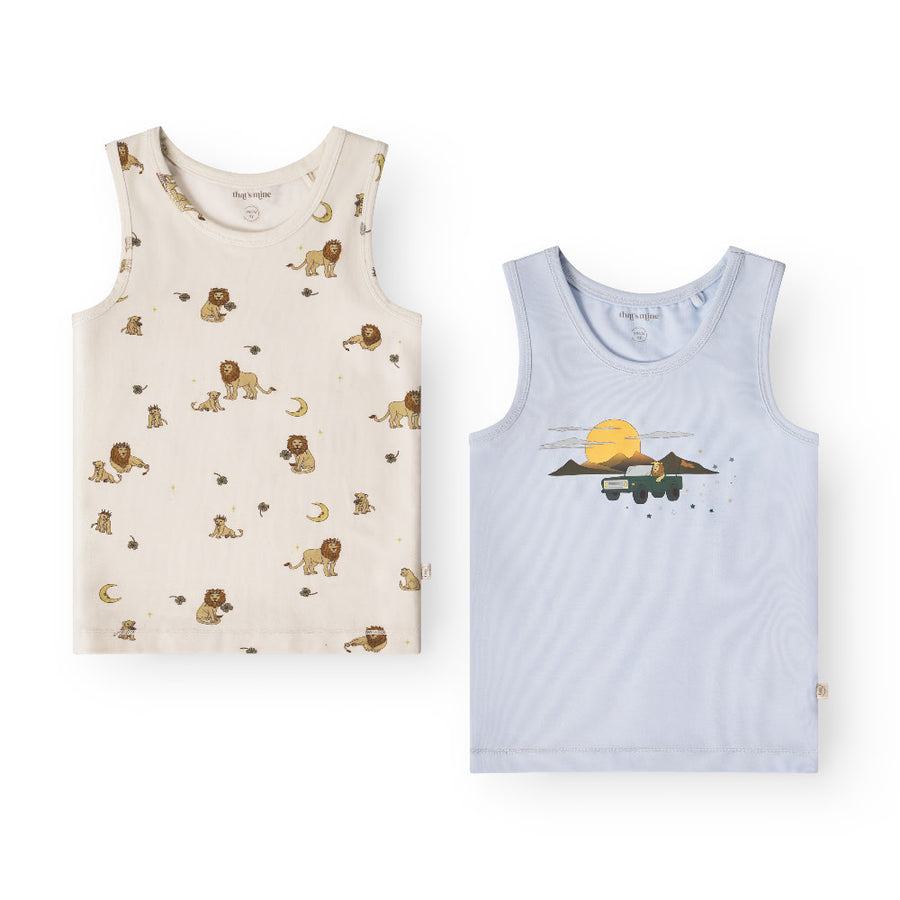 That's Mine Emil undertrøje 2-pak - Lion - 48% Organic Cotton / 47% Modal / 5% Elastane Buy Undertøj||Undertøj||personale here.