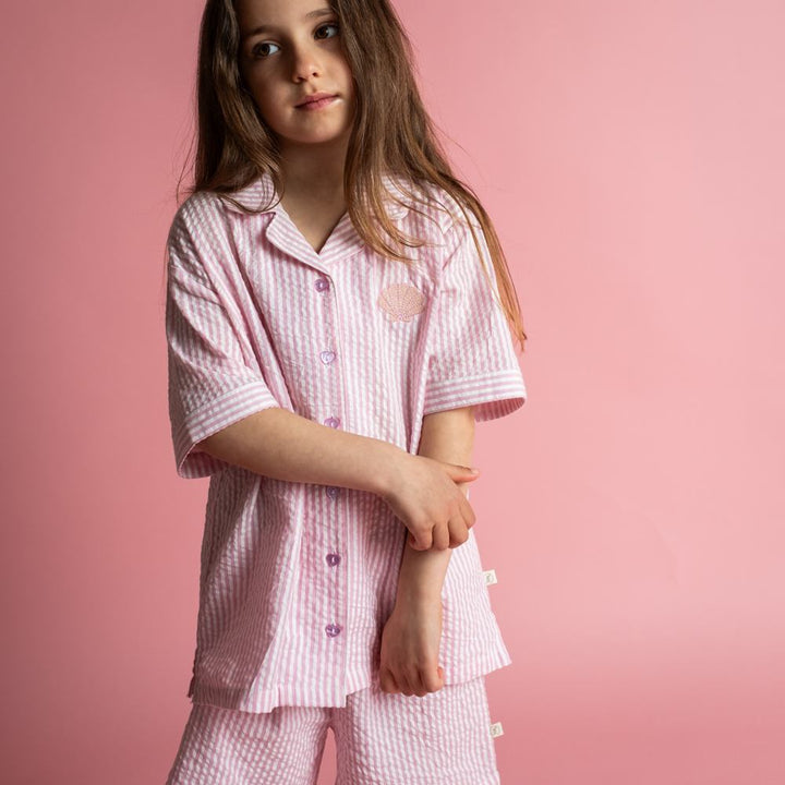 That's Mine Ino skjorte - Pink stripe - 100% Organic cotton Buy Overdele||Skjorter||personale here.