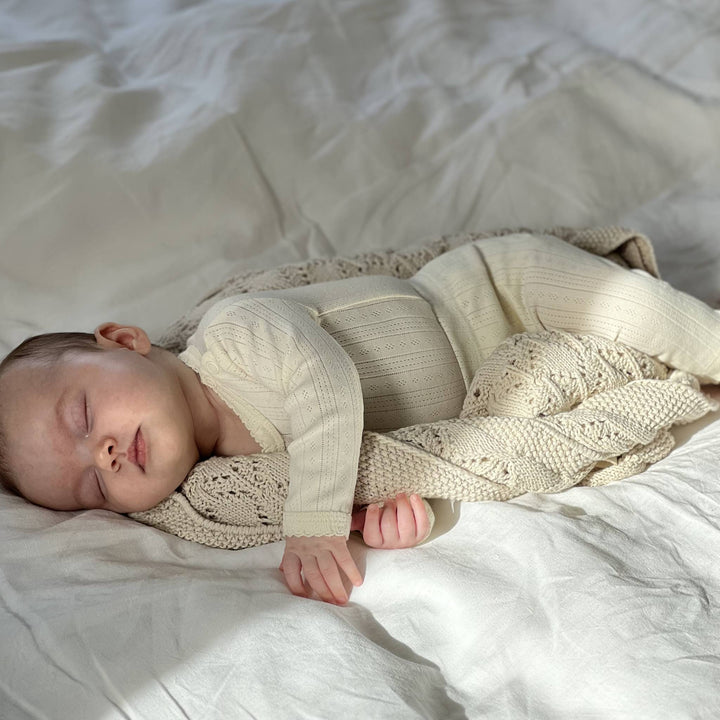 That's Mine Kala strikket tæppe - Birch - 100% Organic cotton Buy Sovetid||Alle||Favoritter||personale||Baby essentials||alt minus sløjfe||NOOS||Plaid||Strikkede tæpper||mette-sale||Orderly Emails - Recommended Products||Bestsellers||Sengetøj og Soveposer here.