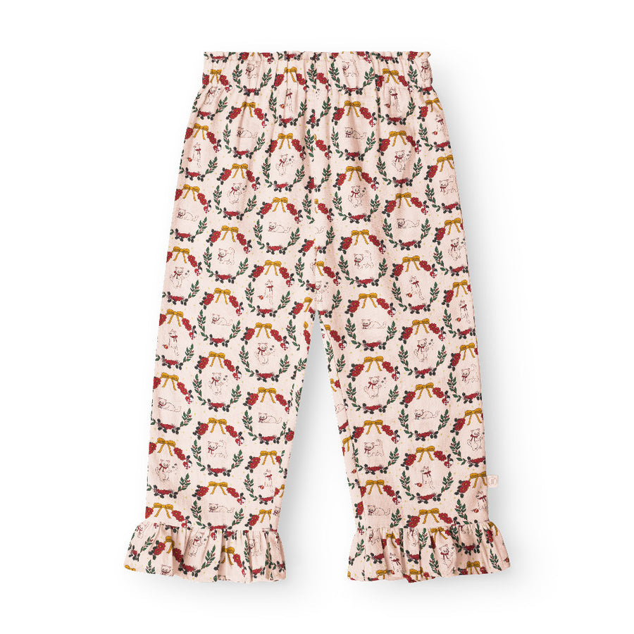 That's Mine Narine pants - Christmas wreath - 100% Organic cotton Buy Bukser||Bukser & shorts||personale||AW25 here.