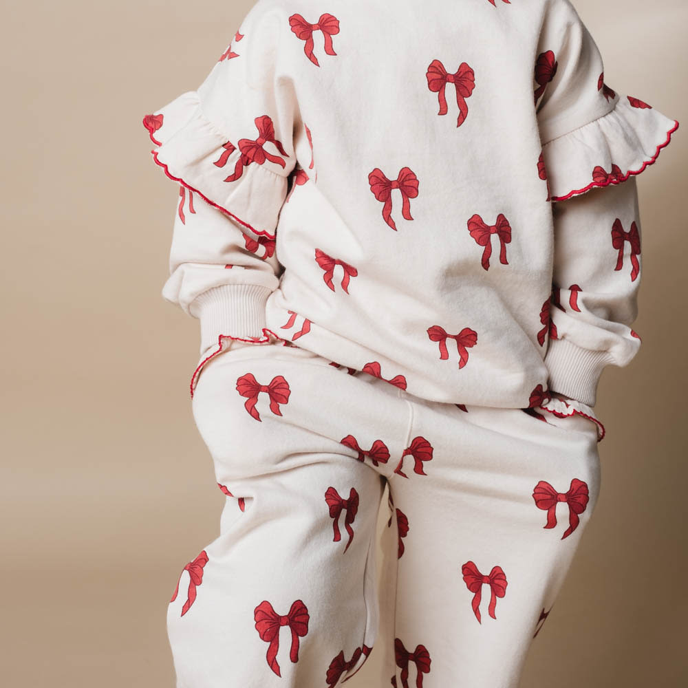 Elsa sweatpants - Rouge boucle