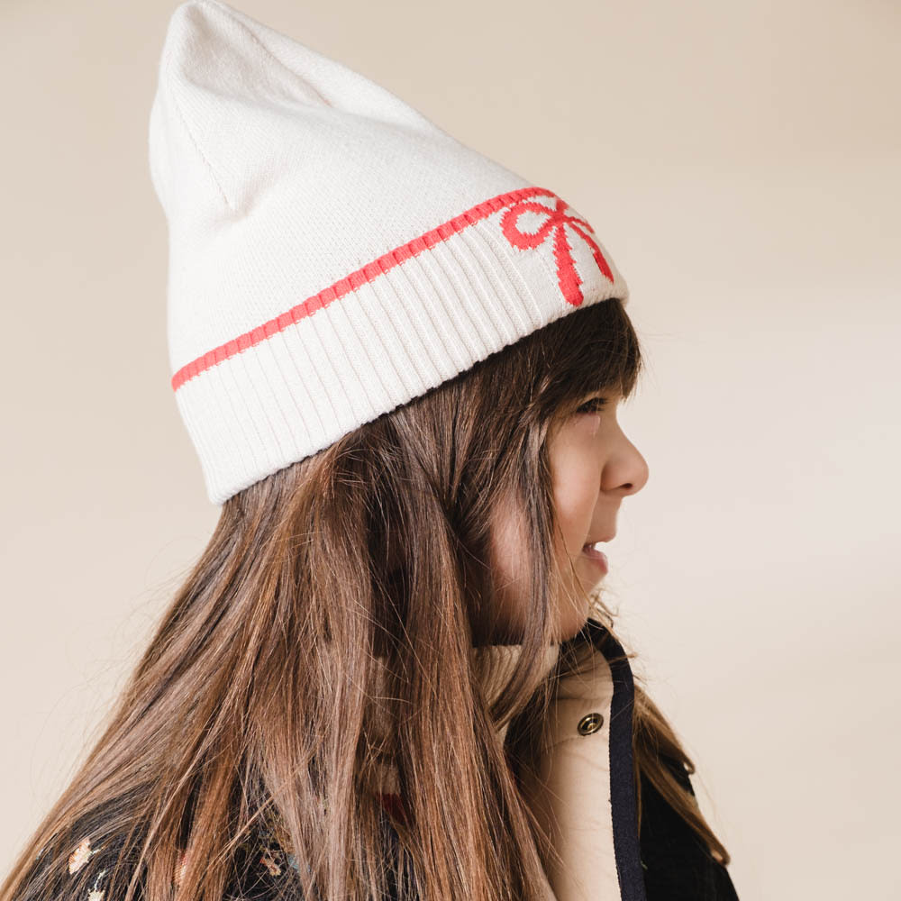 That's Mine Leonora beanie - Almond peach - 100% Organic cotton Buy Accessories||Nyheder||personale||Efterår & vinter 2025||drop 1 aw25 here.