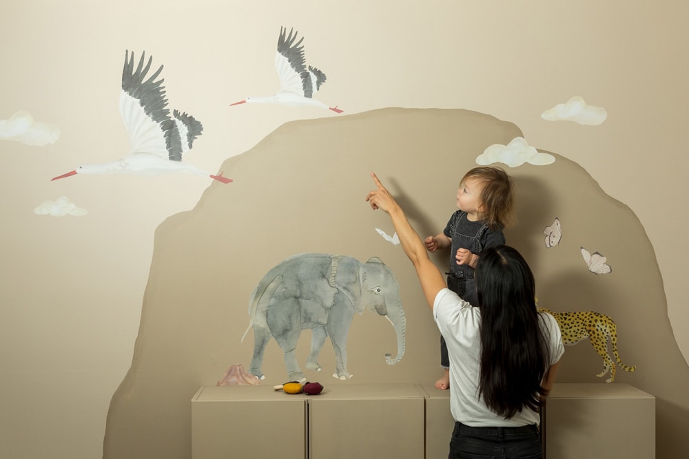 Wallsticker Stork Small - Multi