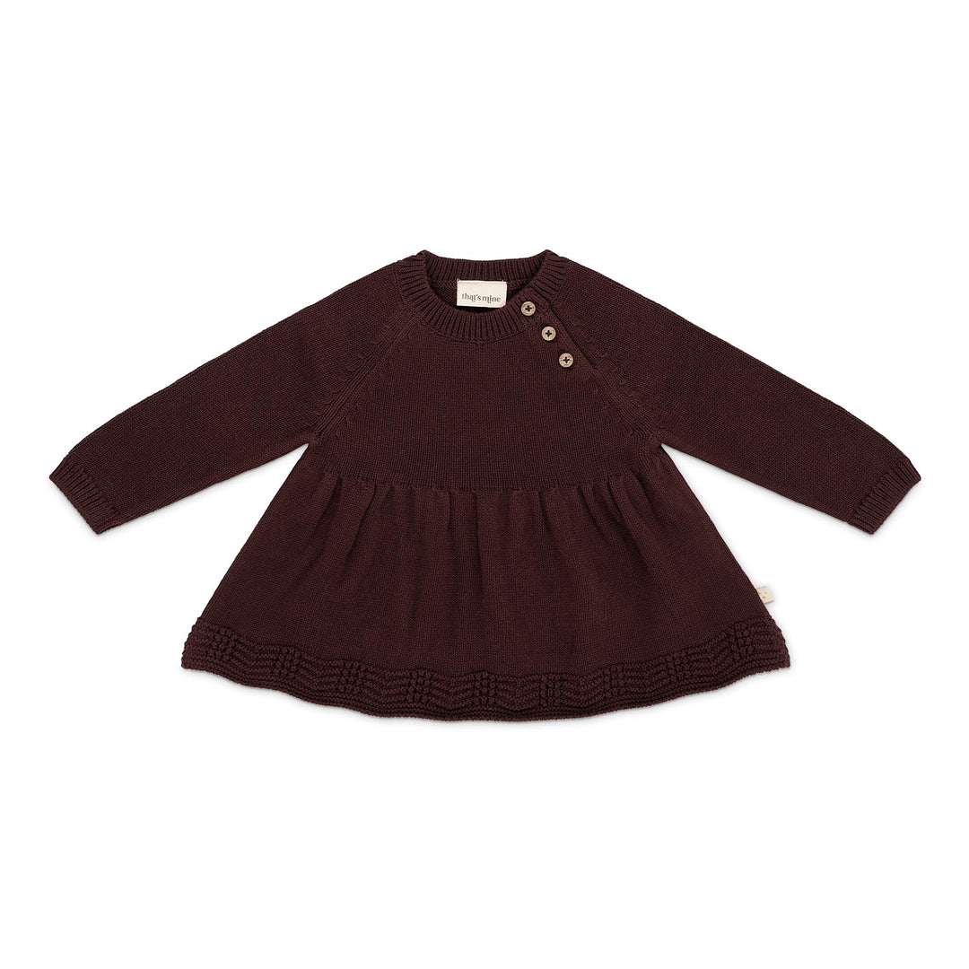 That's Mine Fiona dress - Chocolate - 100% Organic cotton Buy Kjoler||Kjoler & nederdele here.