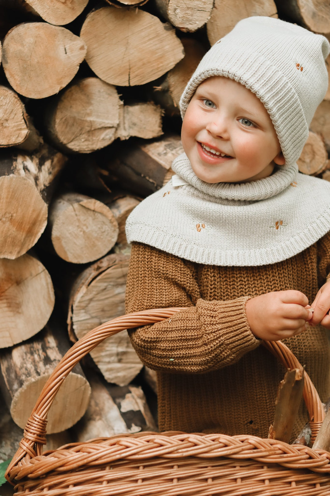 Haricotte knitted beanie - Pistachio shell melange