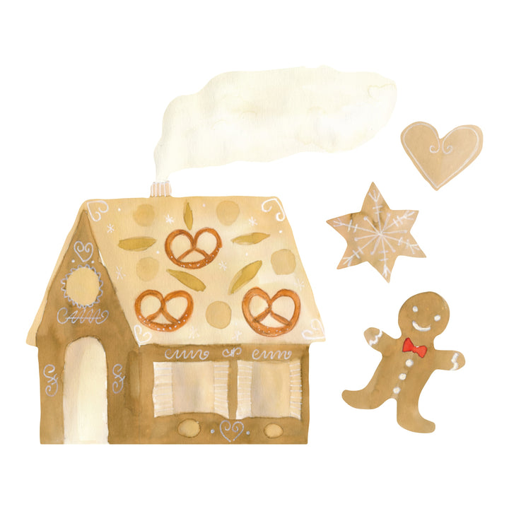 That's Mine Wallsticker Gingerbread house - Multi - 100% Textile foil Buy Bolig & udstyr||Børneværelset||Wallstickers||Alle||personale||Efterår 2024 here.