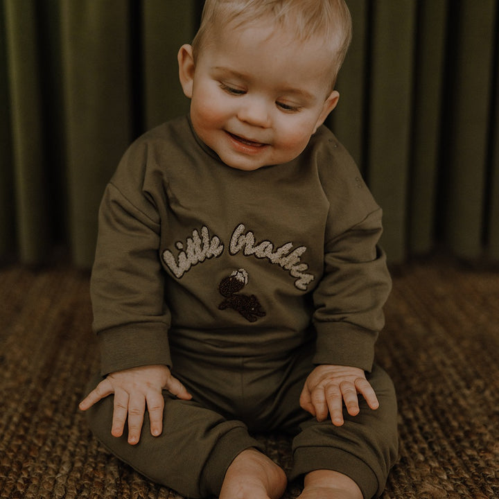 Finley little brother sweatshirt - Dusky green